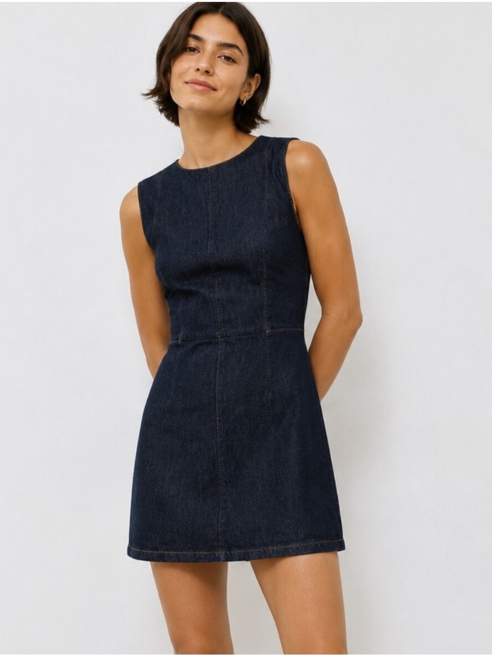 Denim mini dress